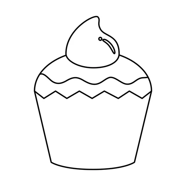 Вкусная икона кексового печенья — стоковый вектор
