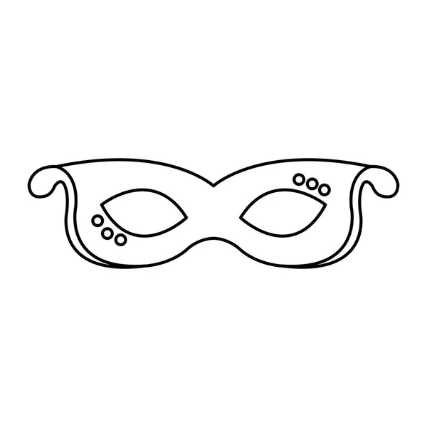 Máscara carnaval tradicional ícone isolado — Vetor de Stock