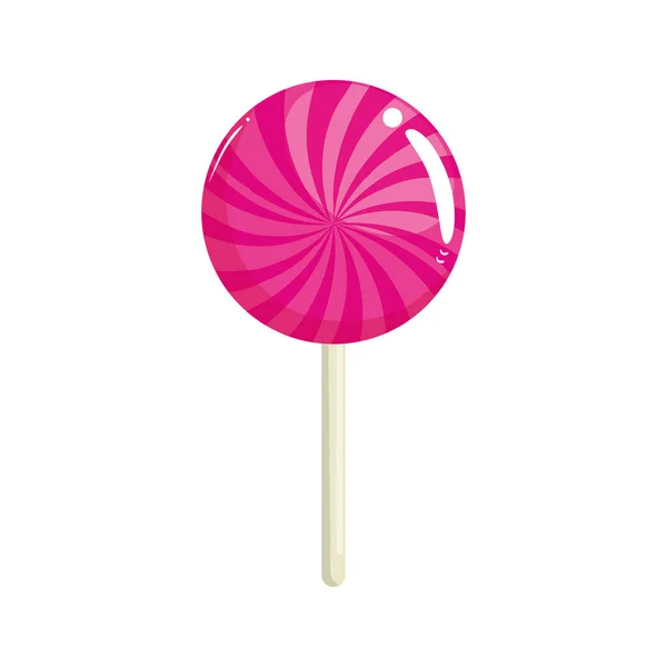 Dulce lollipop delicioso icono aislado — Vector de stock
