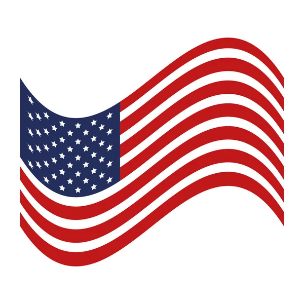 Estados Unidos bandeira ícone isolado —  Vetores de Stock