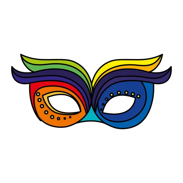 Mask carnival traditional isolated icon — 스톡 벡터