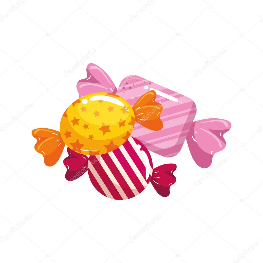 candies in wrapper isolated icon