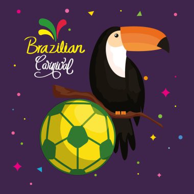 Brezilya futbol karnavalı posteri.