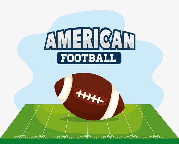 Poster des American Football mit Ball — Stockvektor