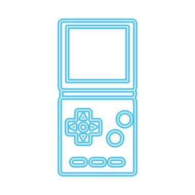 Video oyunu tutuşu 90 'ların stili neon ışığı