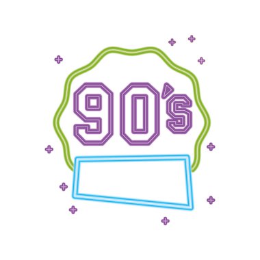 90 'lar retro stili neon ışığı imzaladı