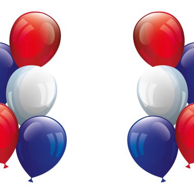 balonlar helyum beyazı kırmızı ve mavi