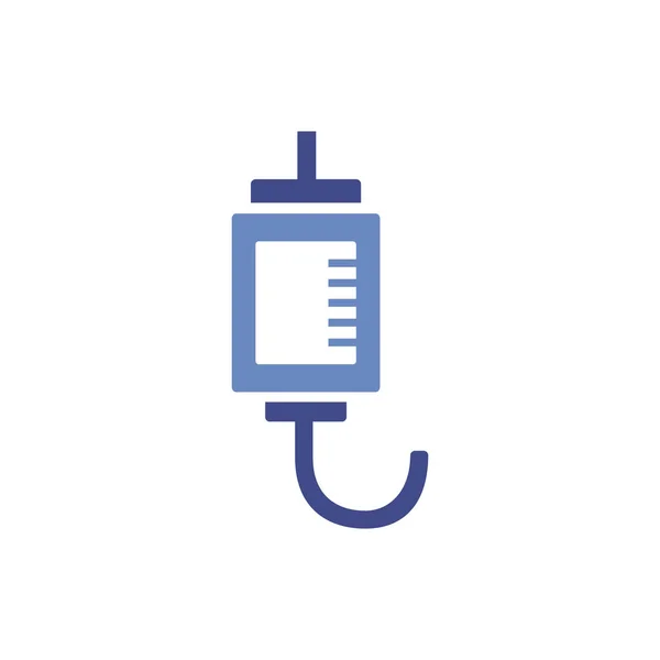Filter with drop blood medical flat icon — 스톡 벡터