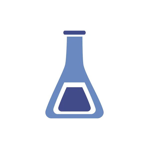 Medical flask test laboratory icon — Stock Vector