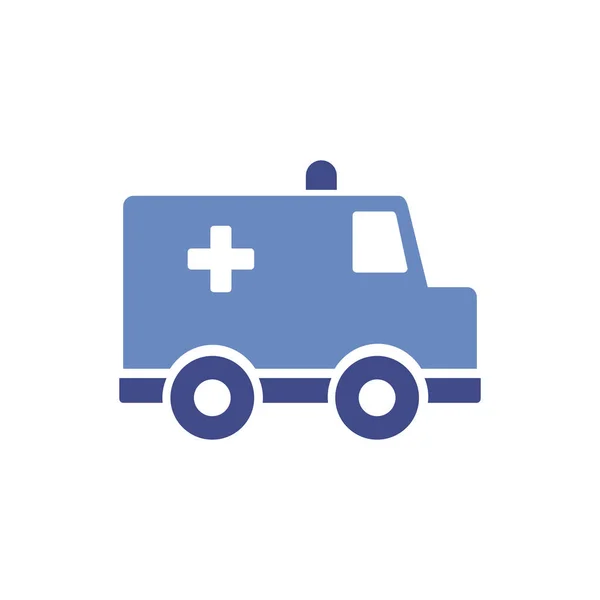 Ambulance car vehicle isolated icon — Stock Vector