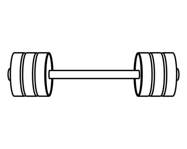Weight lifting dumbbell isolated icon — Stock Vector
