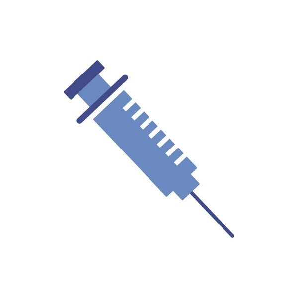 Médecine injection drogue plat style icône — Image vectorielle