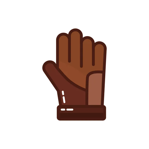 アメリカのサッカーアクセサリーのアイコンを手袋 — ストックベクタ