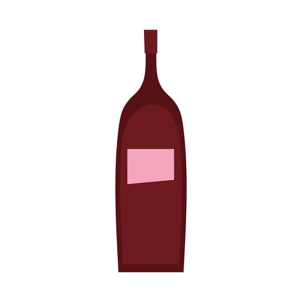 Wijn fles drank geïsoleerde pictogram — Stockvector