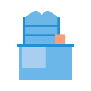 store wooden shelving isolated icon