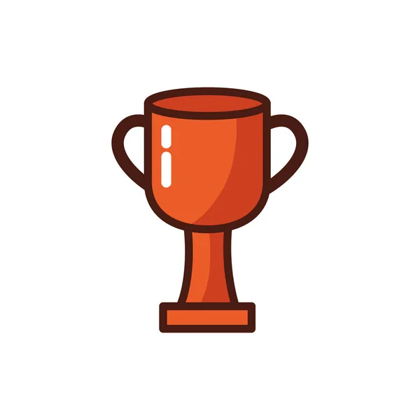 Trophy cup award isolated icon — Stock Vector