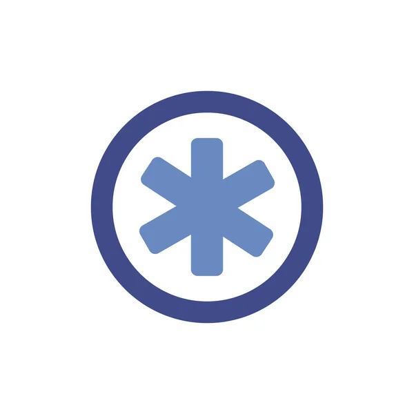 Medisch kruis symbool platte stijl — Stockvector
