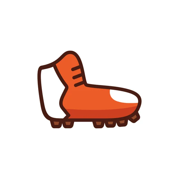 Americano fútbol deporte zapato icono — Vector de stock