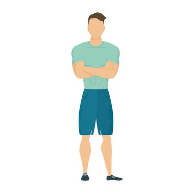 young man athlete character healthy lifestyle