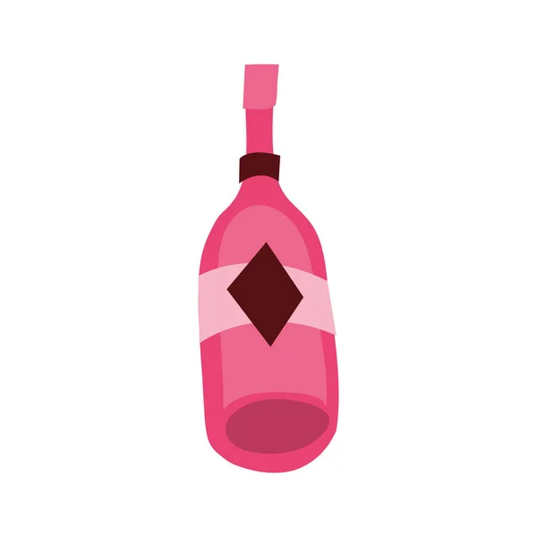 Wine bottle drink isolated icon — Stock Vector