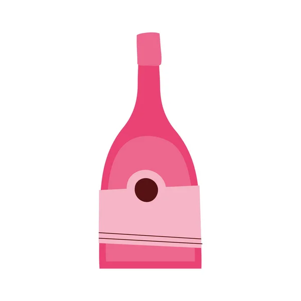 Vino botella bebida aislado icono — Archivo Imágenes Vectoriales