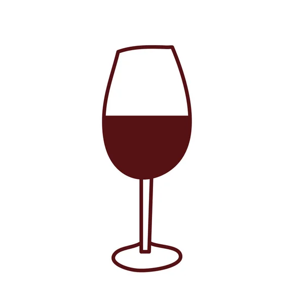 Wine cup drink isolated icon — Stock Vector