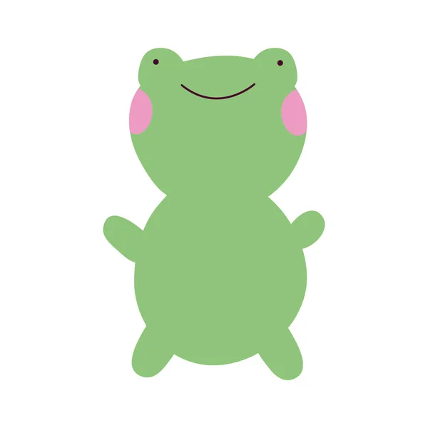 Niedlichen kleinen Frosch Charakter-Symbol — Stockvektor
