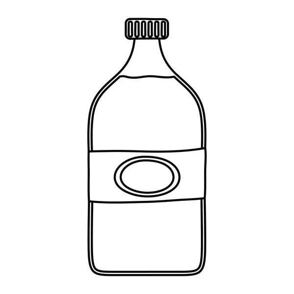 Bottiglia d'acqua icona di plastica isolata — Vettoriale Stock