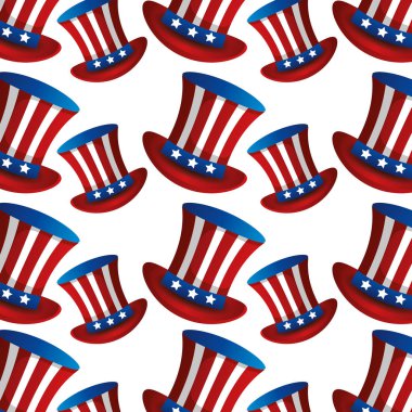 background of top hats traditional of usa
