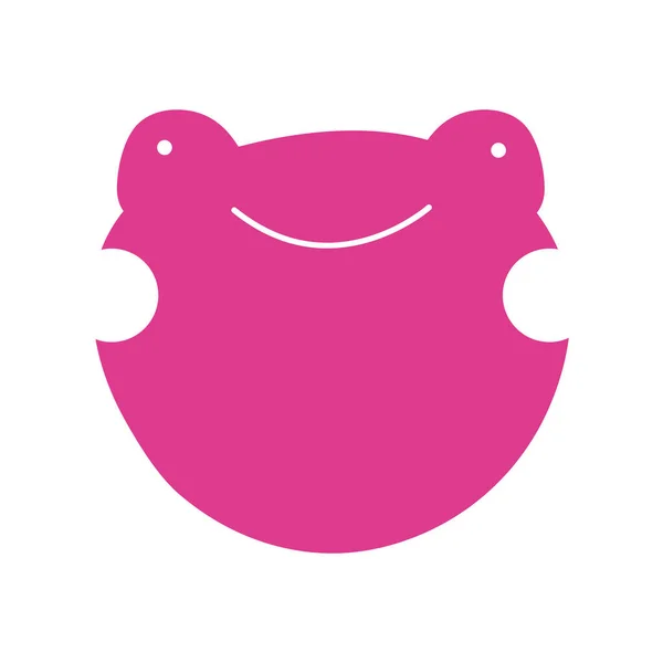 Cute little frog character icon — Stok Vektör