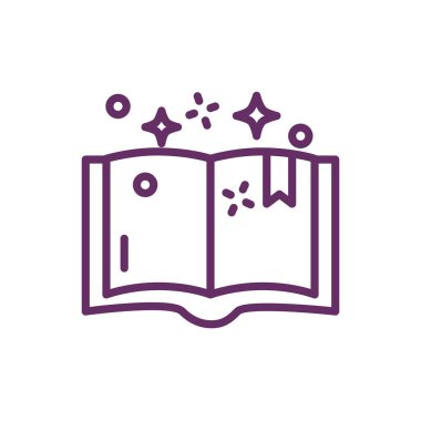 magic sorcery book isolated icon