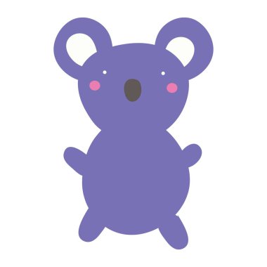 cute koala wild animal character icon