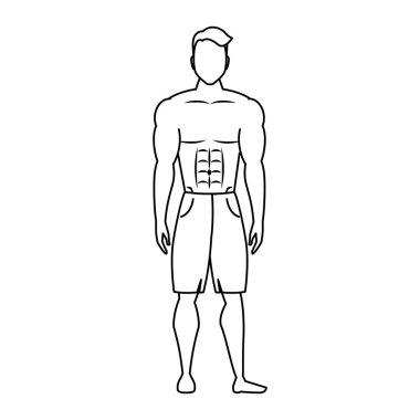 young man athlete without shirt