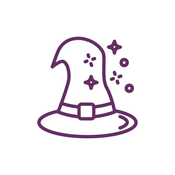 Witch hat magic sorcery icon — Stock vektor