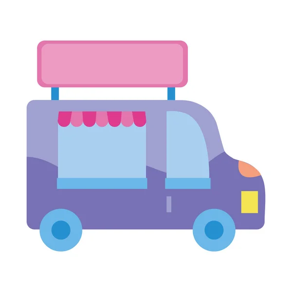 Shopping car van isolated icon — Stok Vektör
