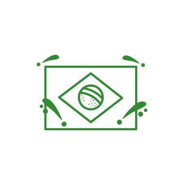 brazilian flag country isolated icon