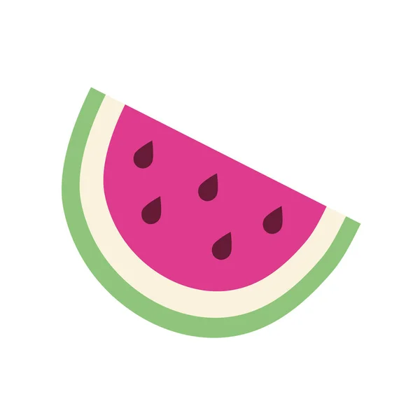 Fresh watermelon fruit isolated icon — Stock Vector