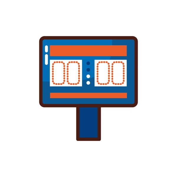 Electronic scoreboard sport isolated icon — Stock Vector