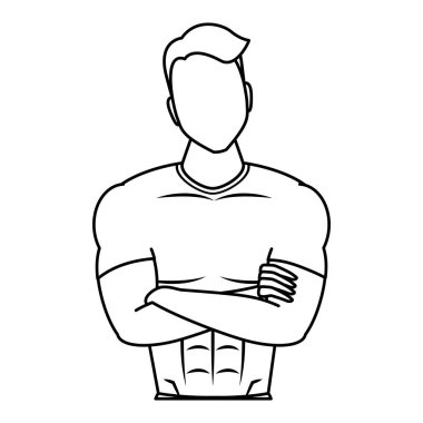 young man athlete character healthy lifestyle