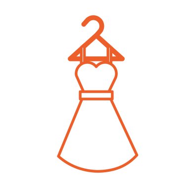 female suit in clothespin icon