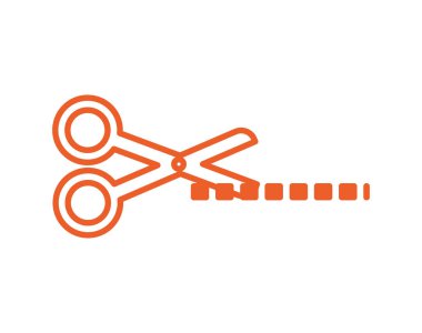 scissors cutting lines isolated icon