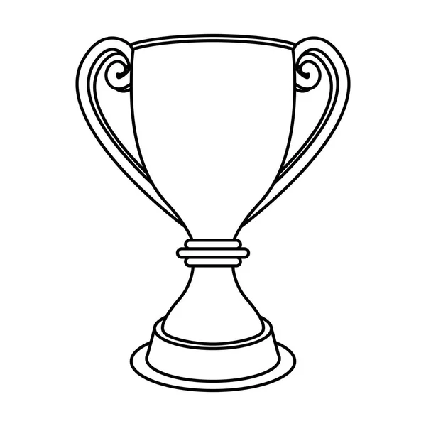 Trofeo taza premio icono aislado — Vector de stock