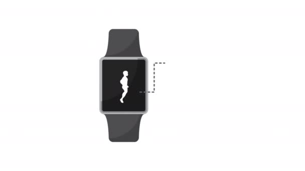 Cuore cardio stile di vita in smartwatch — Video Stock