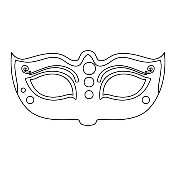 Elegant masker fantasie geïsoleerd pictogram — Stockvector