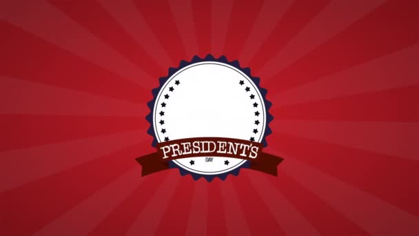 Presidenten dag belettering met adelaar — Stockvideo