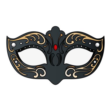 elegant mask fantasy isolated icon