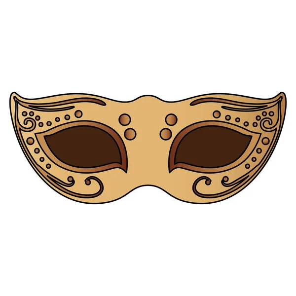 Elegant masker fantasie geïsoleerd pictogram — Stockvector