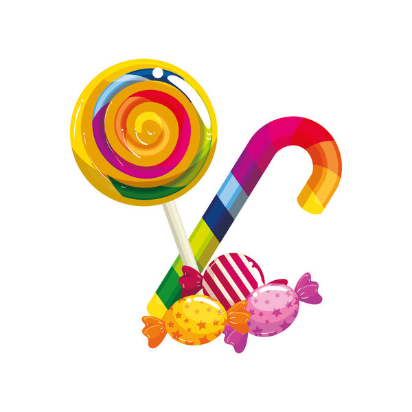 набор конфет изолированный значок
