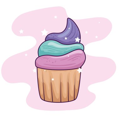 cute and delicious cupcake pastry