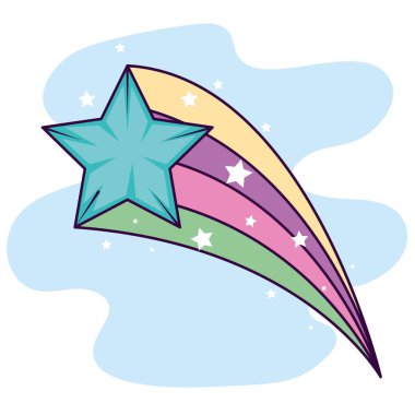cute shooting star magic icon